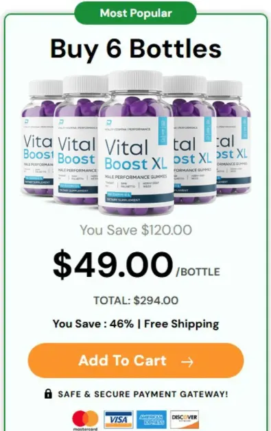 Buy VitalBoostXL 6 Bottle